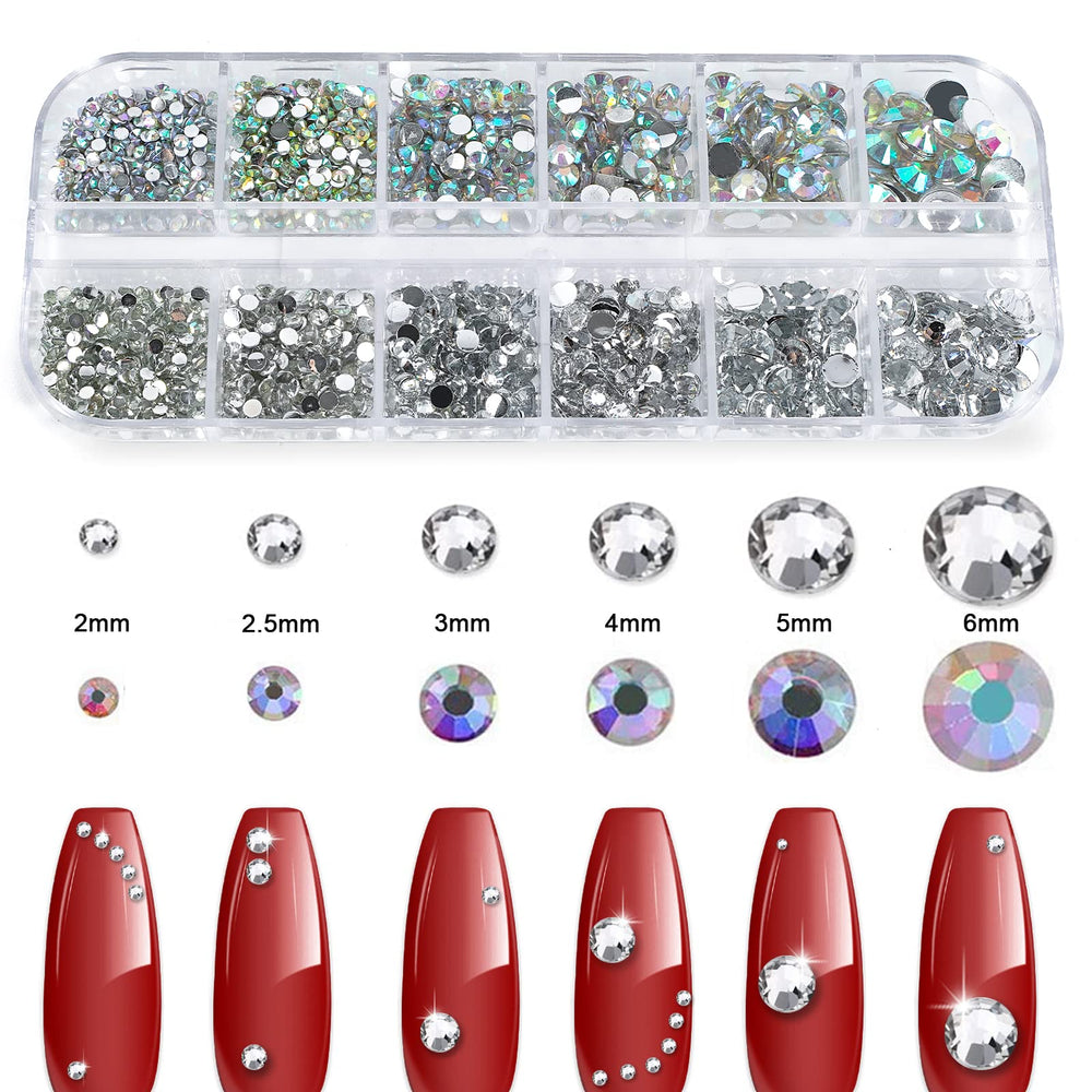 CANVALITE open compartments displaying organized rhinestone trays for quick access