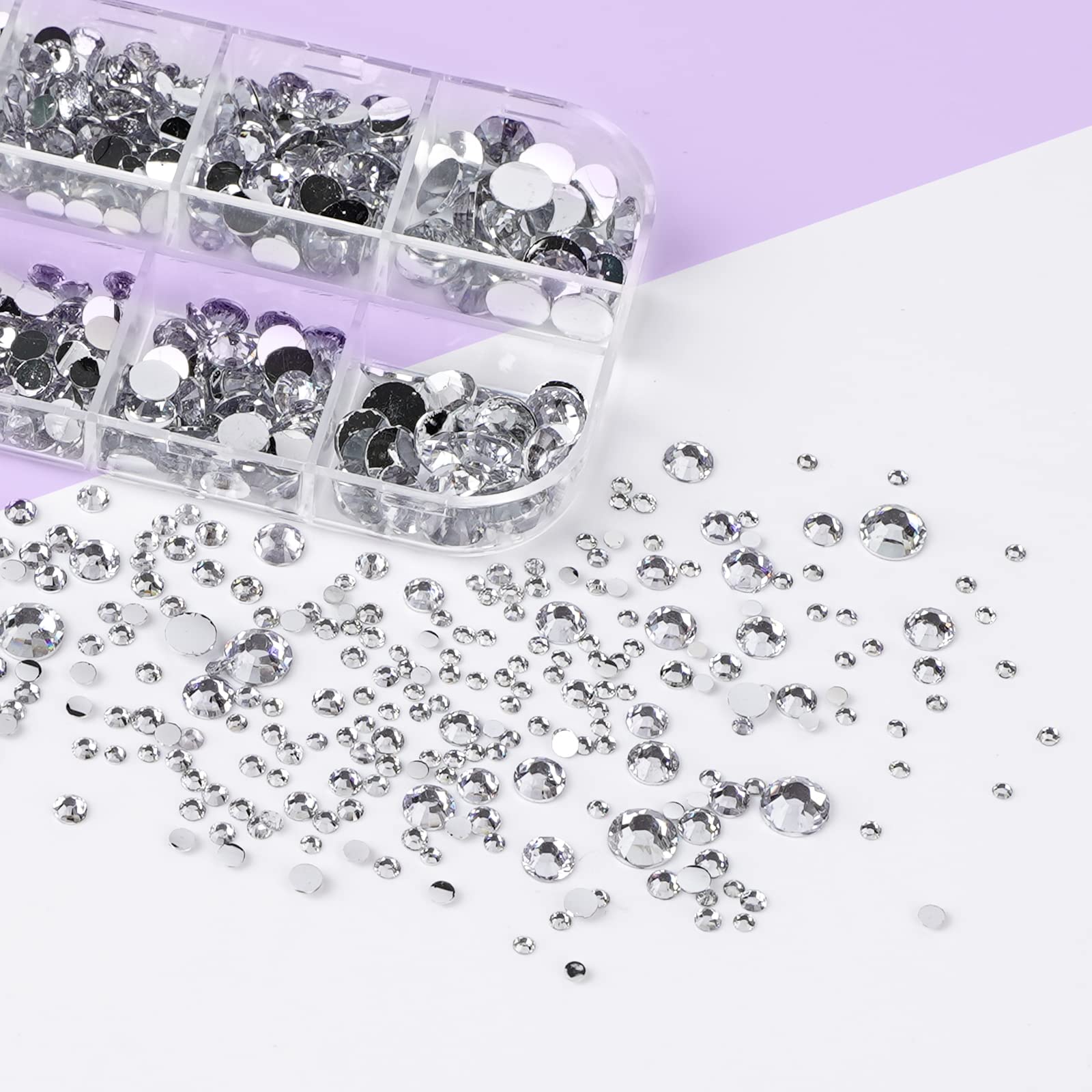 Canvalite compartment sizes display organized 2mm-6mm gems for fast access