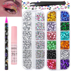 CANVALITE front packaging showing full rhinestone kit and tools for quick crafting benefit