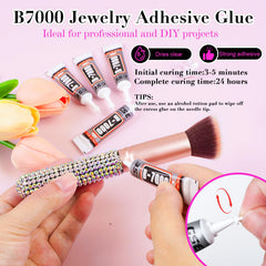 CANVALITE decorated nails with gems illustrating finished look retention