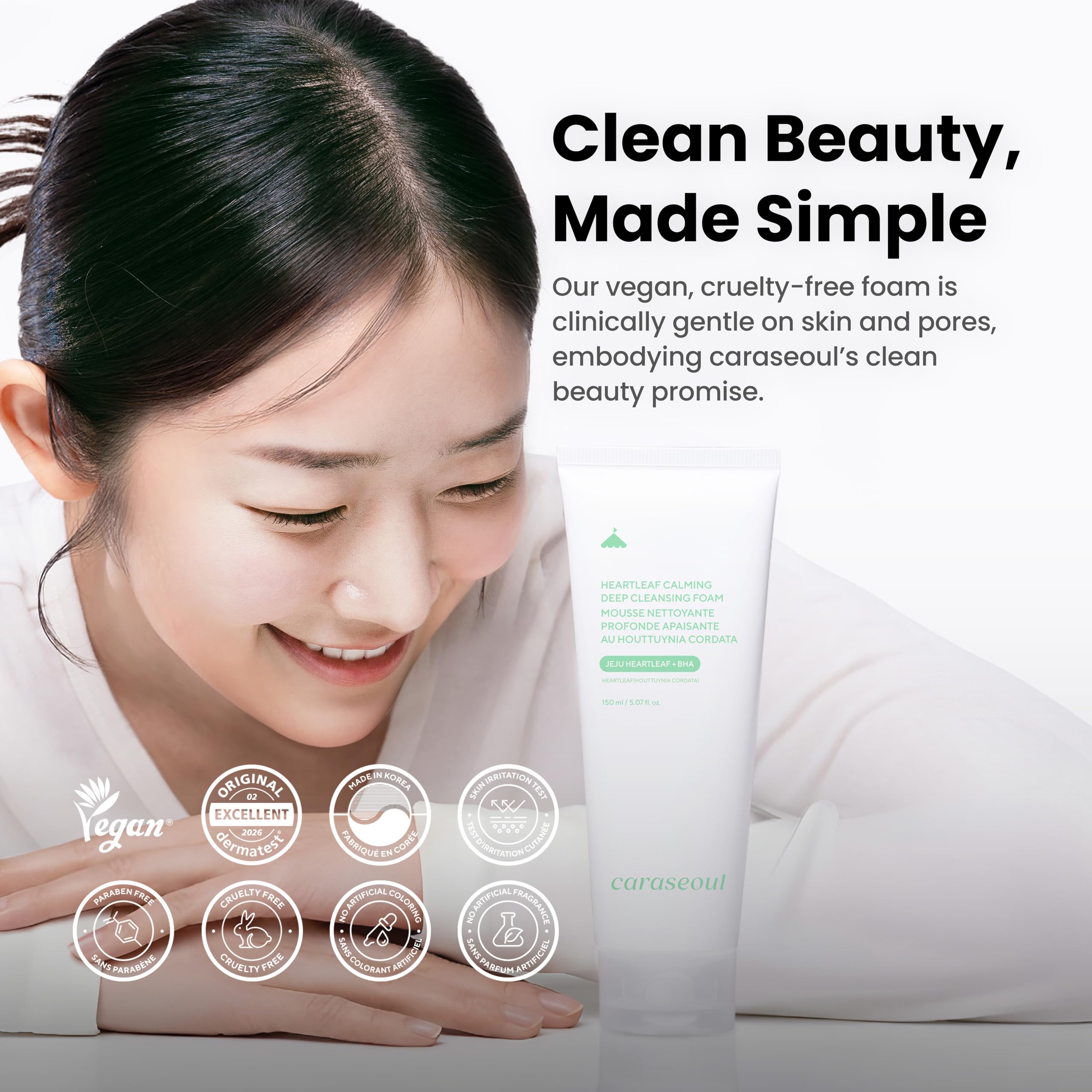 caraseoul eco packaging detail on FSC paper, sustainable materials emphasized