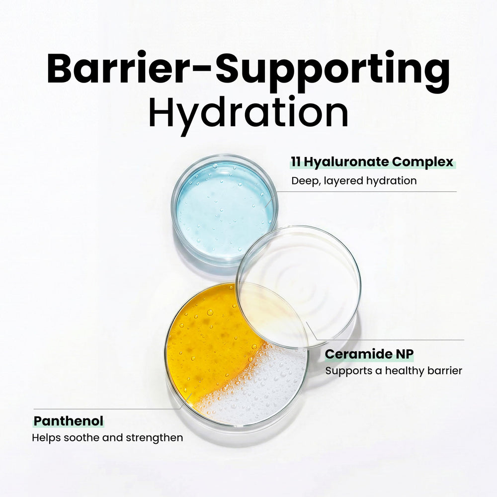 caraseoul ingredient label showing ceramide and hyaluronic acids, hydration support