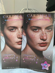 Cardiyar close-up texture of holographic gold freckles highlighting sparkle details