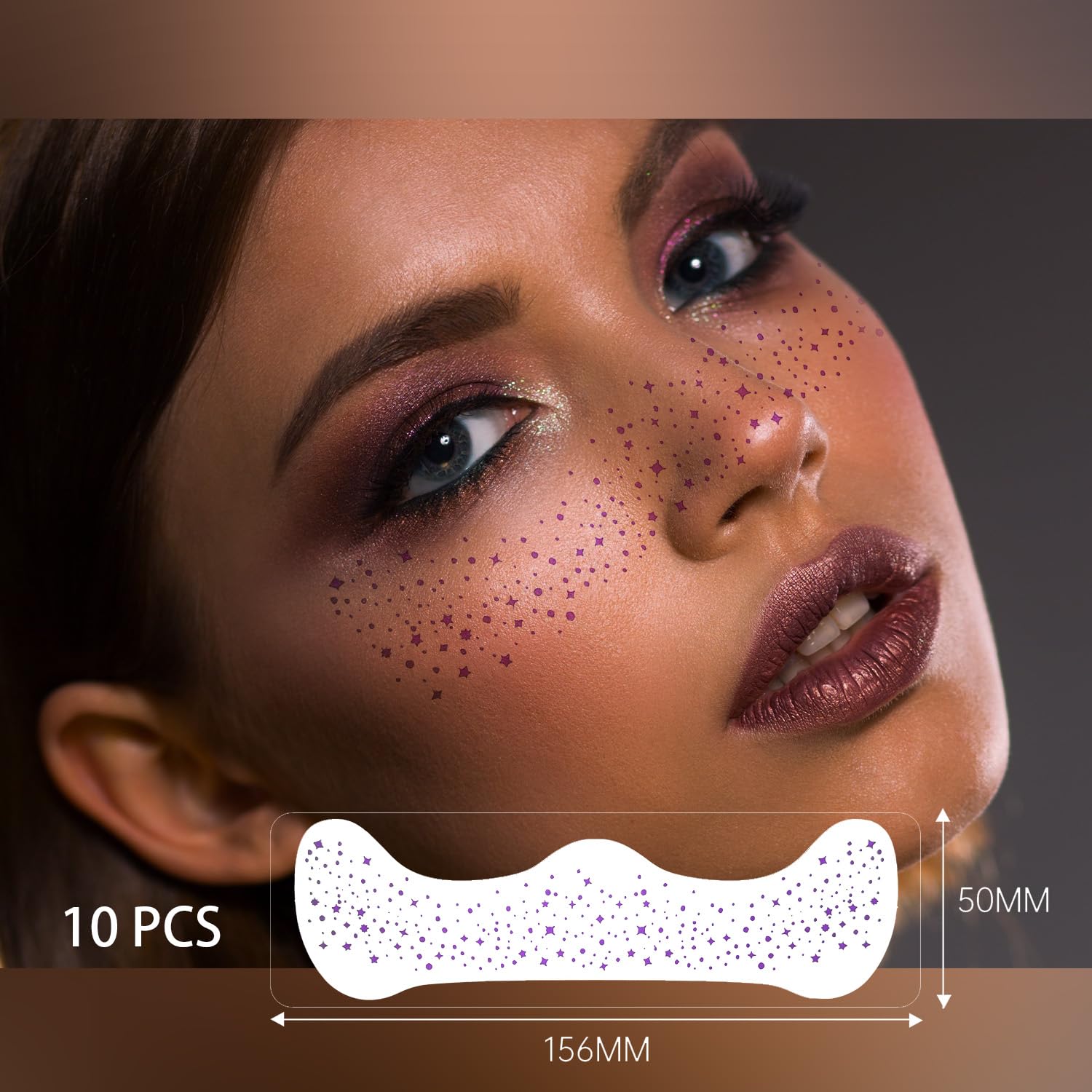 Cardiyar model at festival wearing freckles, instant glow up