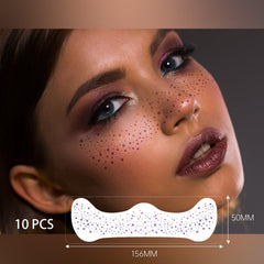 Cardiyar model at festival wearing freckles, instant glow up