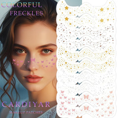 Cardiyar festival lifestyle shot of model wearing freckles for vibrant party look benefit: long-lasting sparkle
