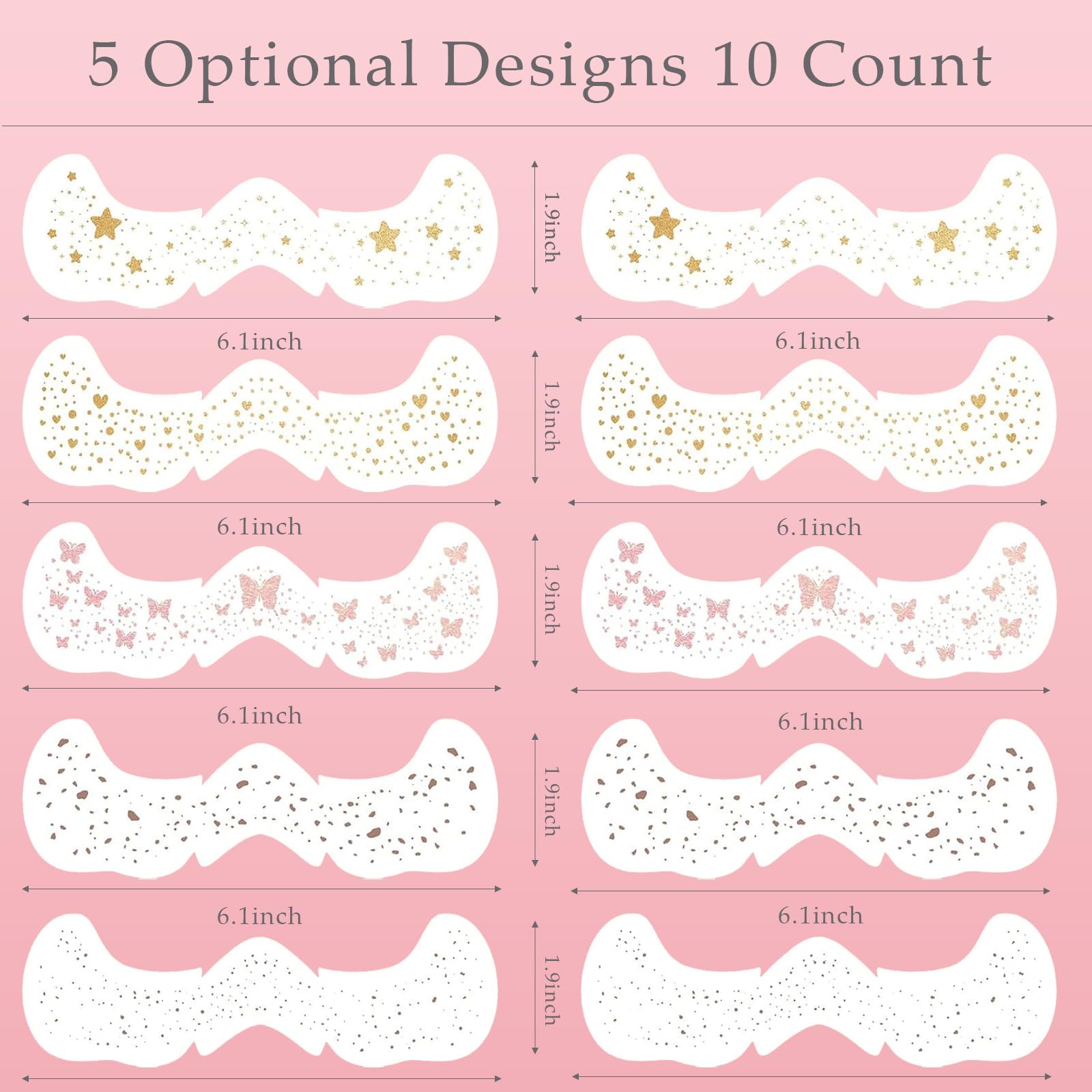 Cardiyar sheet layout with all pieces visible showing 8 big and 16 mini patches benefit: variety included