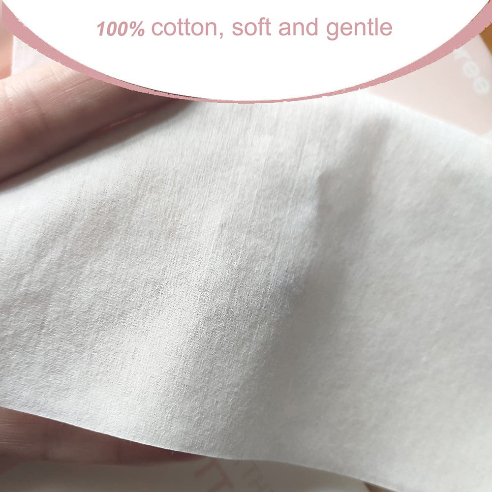 careboree wipe held in hand demonstrating size and sturdy feel for gentle care