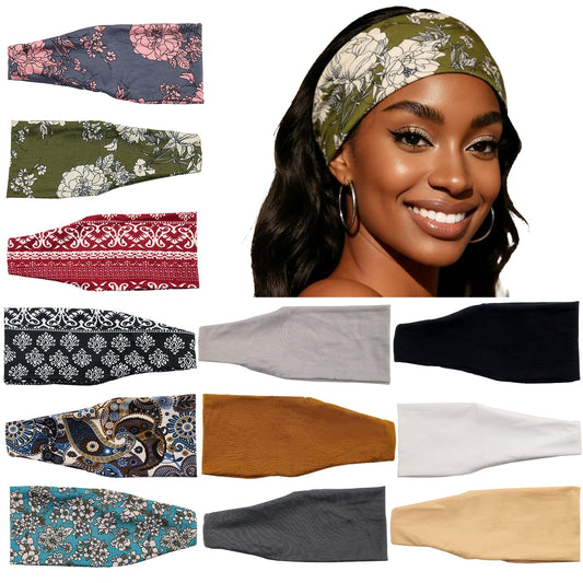 Carede front pack of twelve headbands showing value and variety
