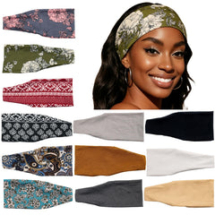 Carede front pack of twelve headbands showing value and variety