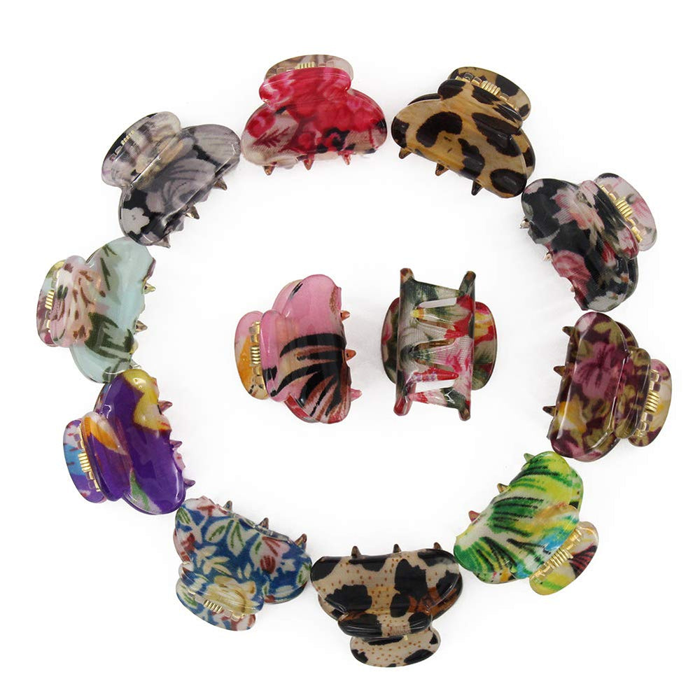 Carede front view floral clip showing compact design and secure hold