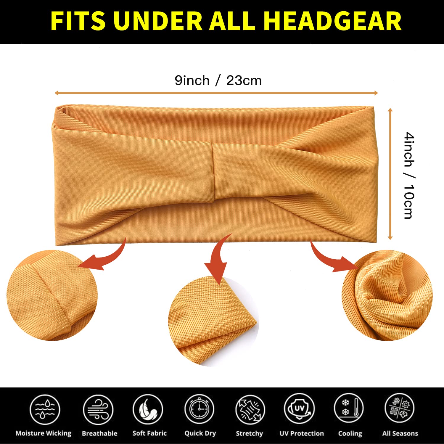Carede headband worn during yoga to keep hair back and wick light sweat