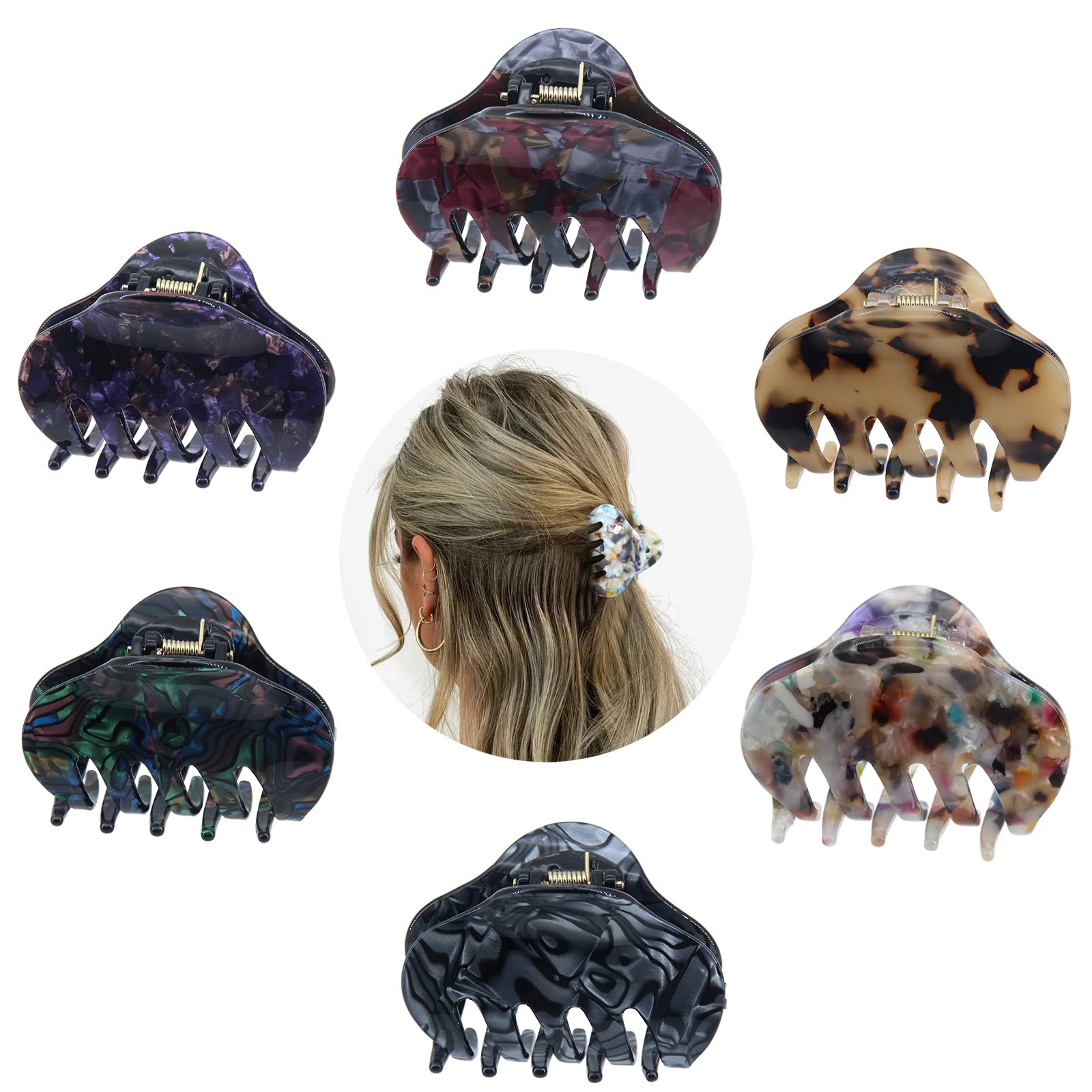 Carede hair clip in a half-up style showing quick styling convenience