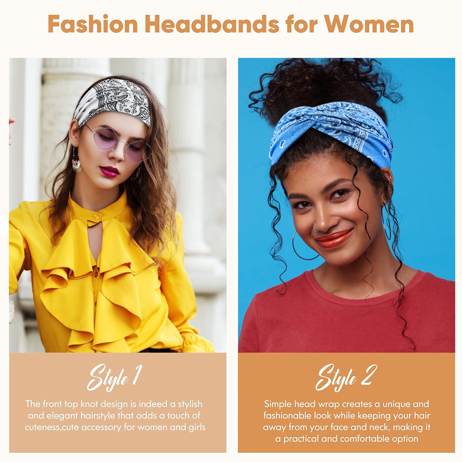 Six Carede headbands laid flat to show color variety and outfit-matching advantage