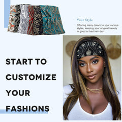 Carede headband on hand to show size and stretch for head fit