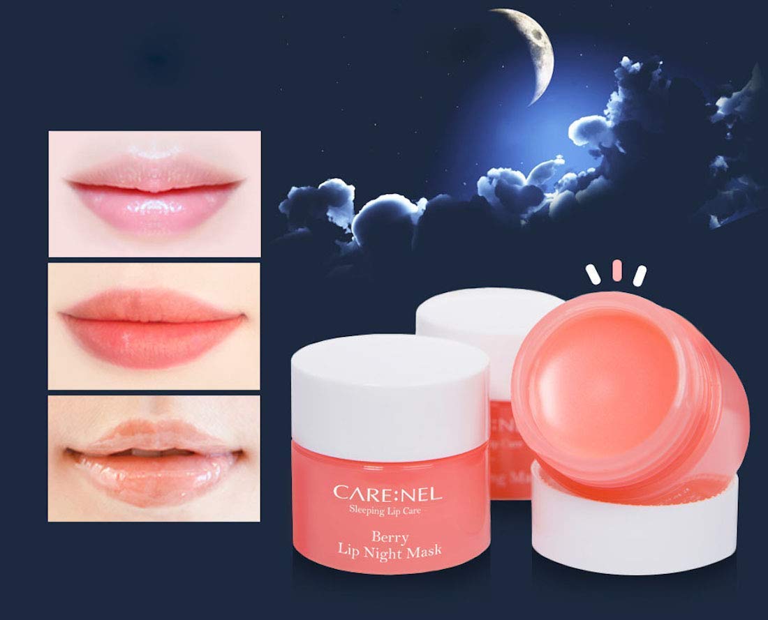 CARENEL bedside nighttime scene showing overnight lip treatment and restorative benefit