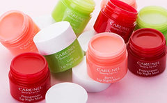 CARE:NEL Berry lip mask close texture view demonstrating smooth nourishing balm