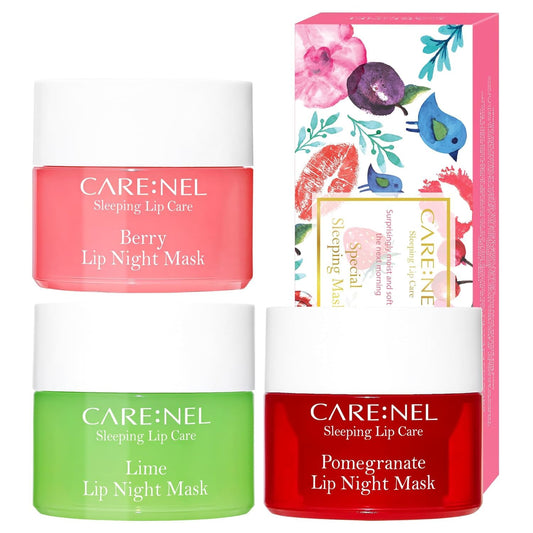 CARE:NEL trio pots front view showing travel-size 5g and flavors benefit hydration