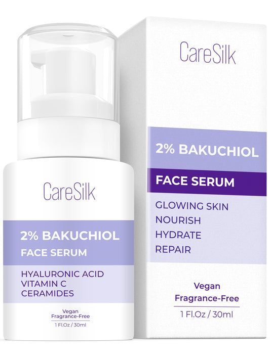 CARESILK bottle front packaging showing label and benefits