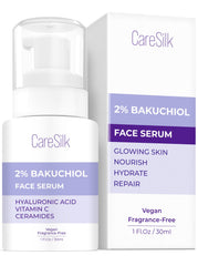 CARESILK bottle front packaging showing label and benefits