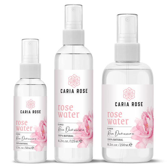 caria rose mist in use on face, quick refresh and non-greasy hydration