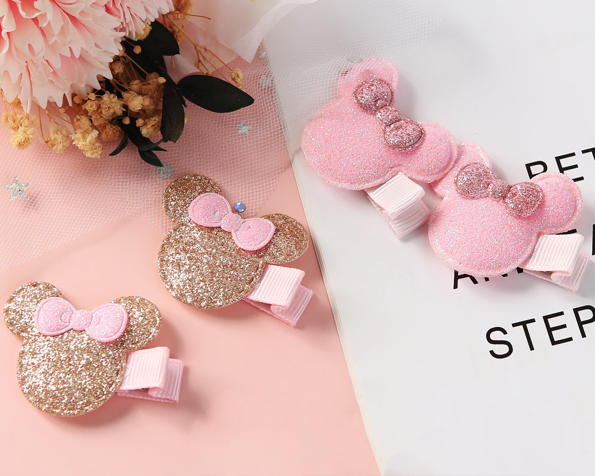 Carkno clips worn in child’s hair showing comfortable fit and playful accent benefit