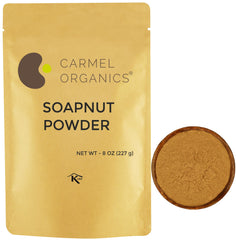 CARMEL ORGANICS front pouch shows product branding and sustainable packaging benefit