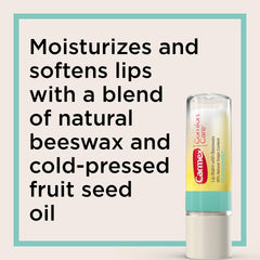 Carmex ingredient shot of cold-pressed fruit seed oil showcasing conditioning benefit