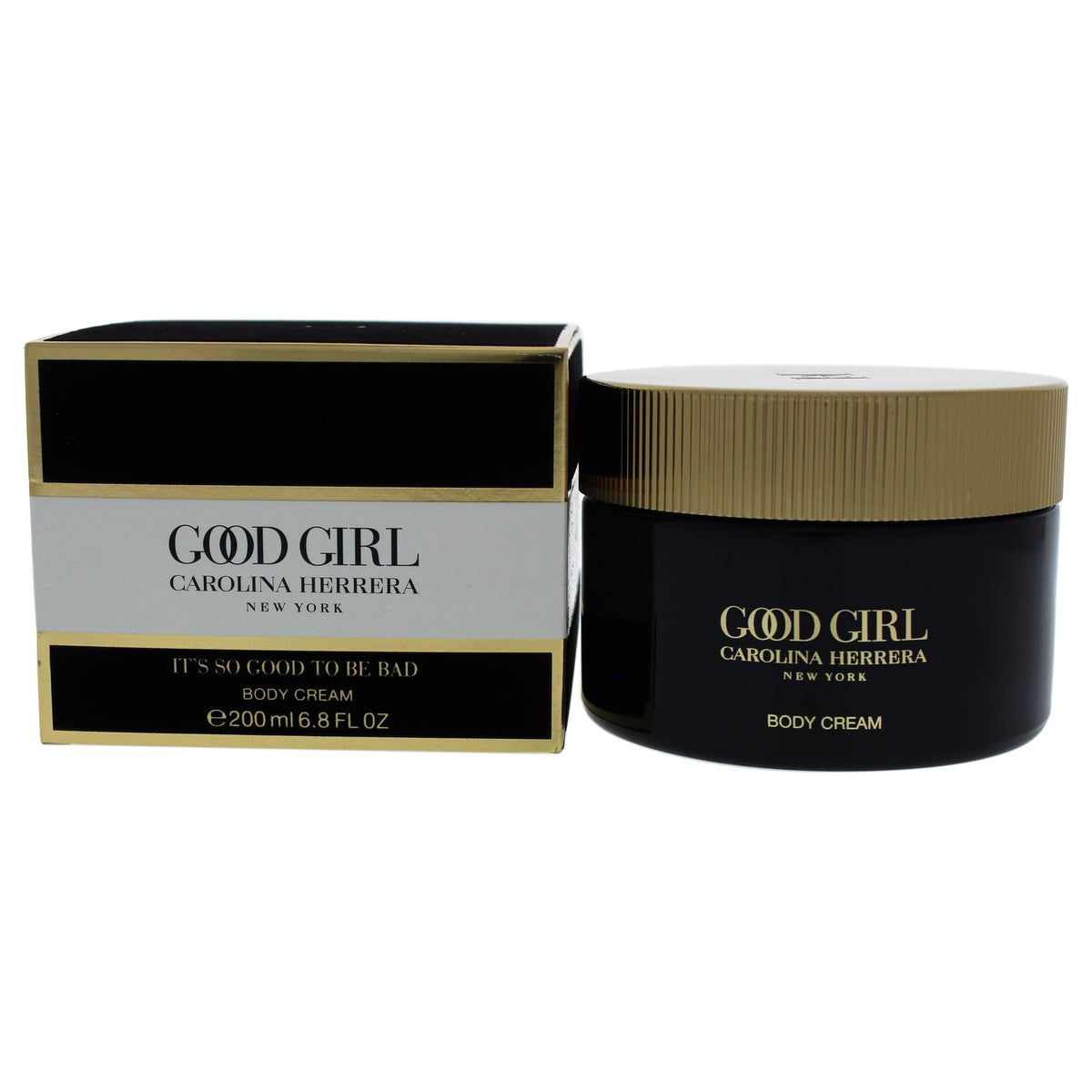 Carolina Herrera jar front view showing brand and elegant packaging for gifting