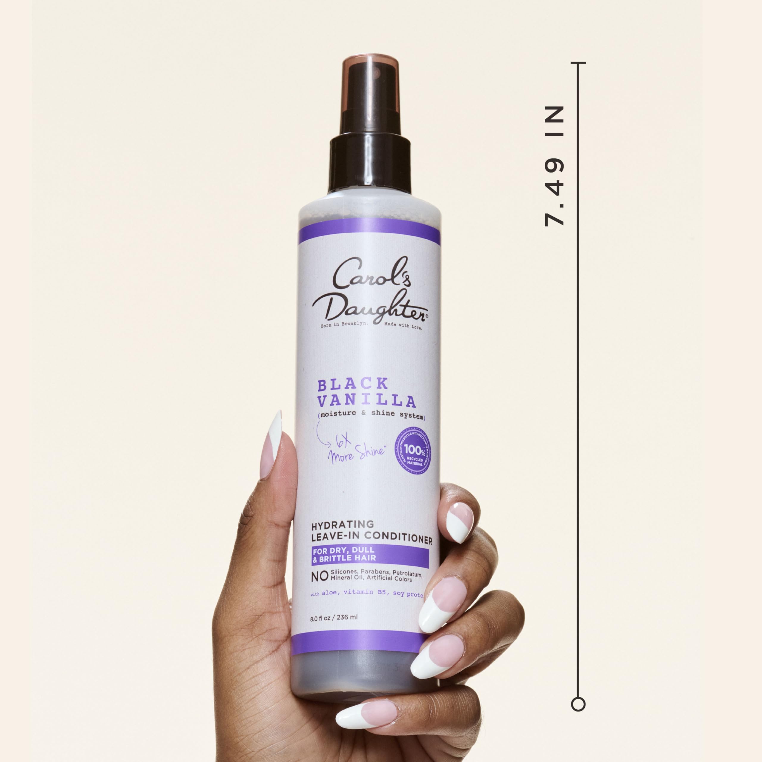 Carol's Daughter back label with ingredient list and usage directions visible