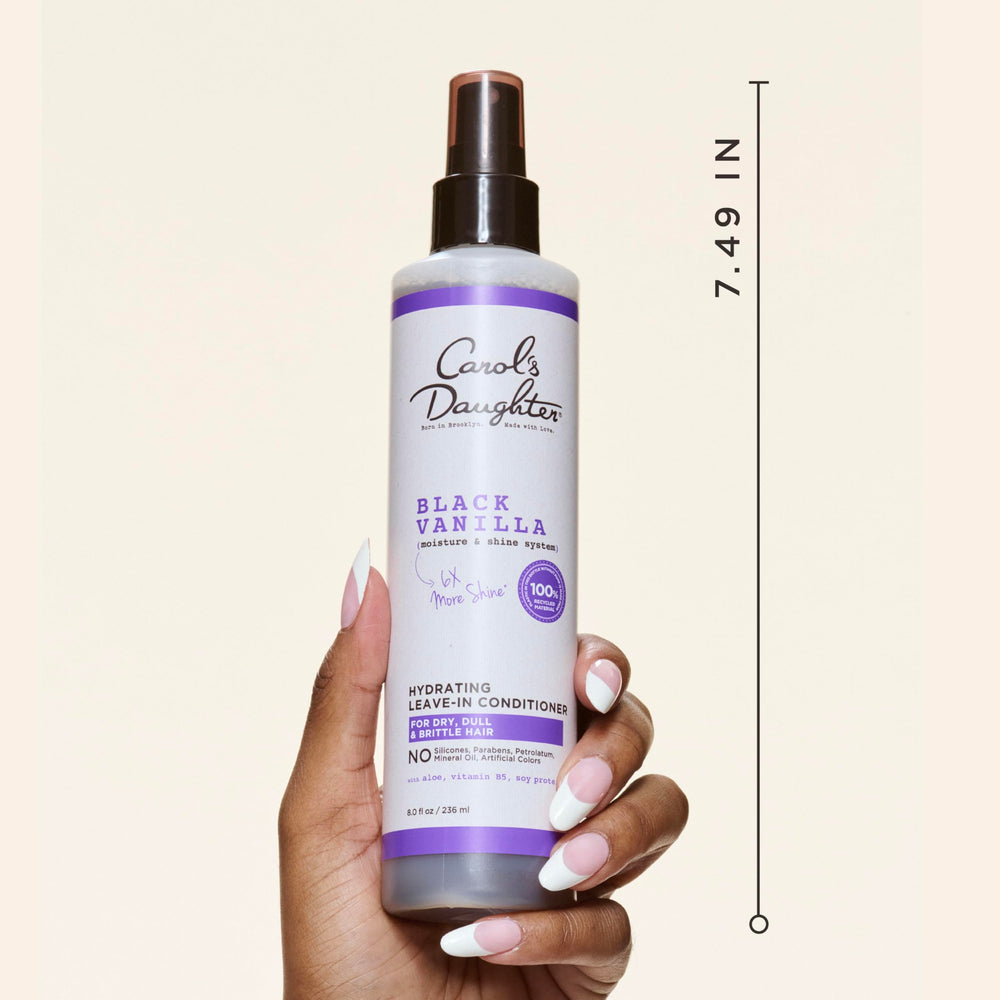 Carol's Daughter back label with ingredient list and usage directions visible