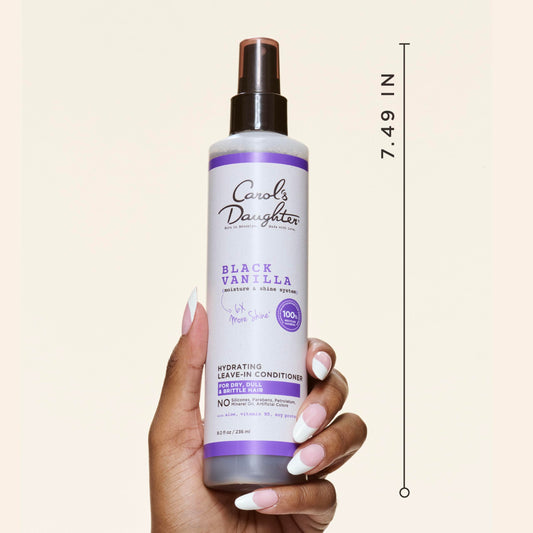 Carol's Daughter back label with ingredient list and usage directions visible