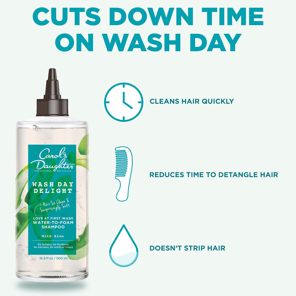 Carol's Daughter bathroom lifestyle setting conveying everyday wash-day ease and comfort