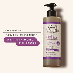 Carol's Daughter shampoo pouring into hand illustrating easy dispensing and hydration
