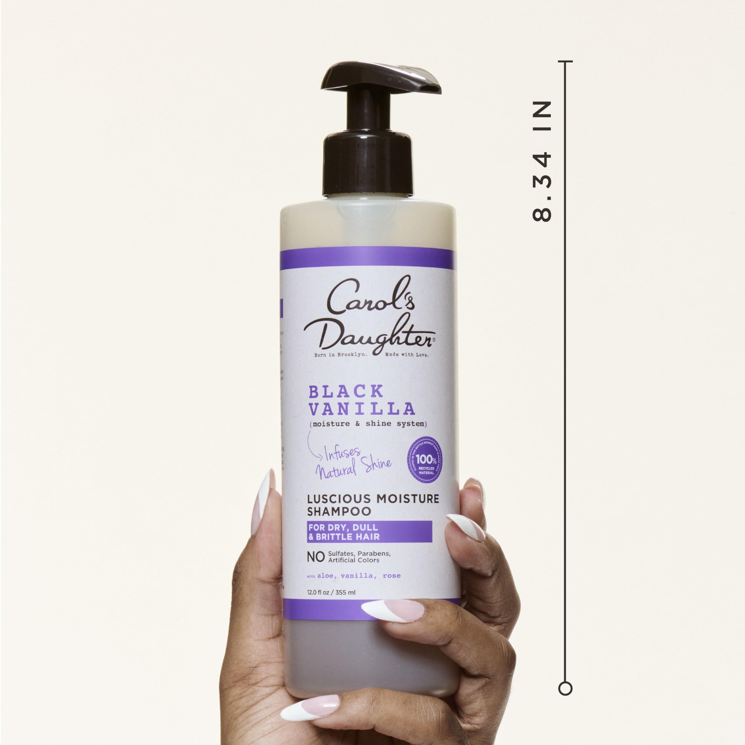 Carol's Daughter label close-up highlighting product name and color-safe benefits