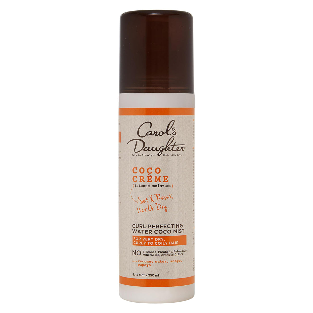 Carol's Daughter front bottle view showing label and coconut scent benefit