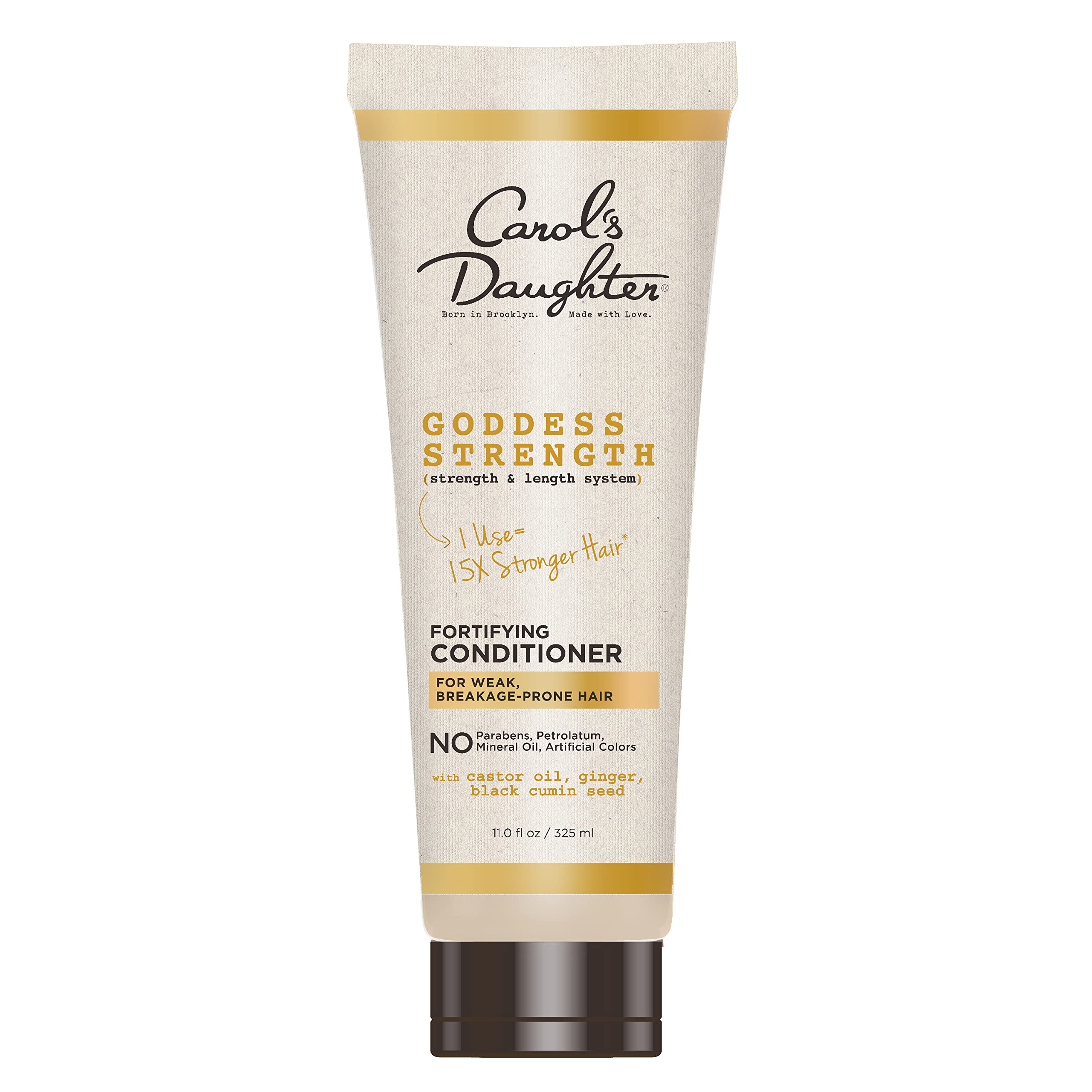 Carol's Daughter front packaging showing product and benefit of strengthening