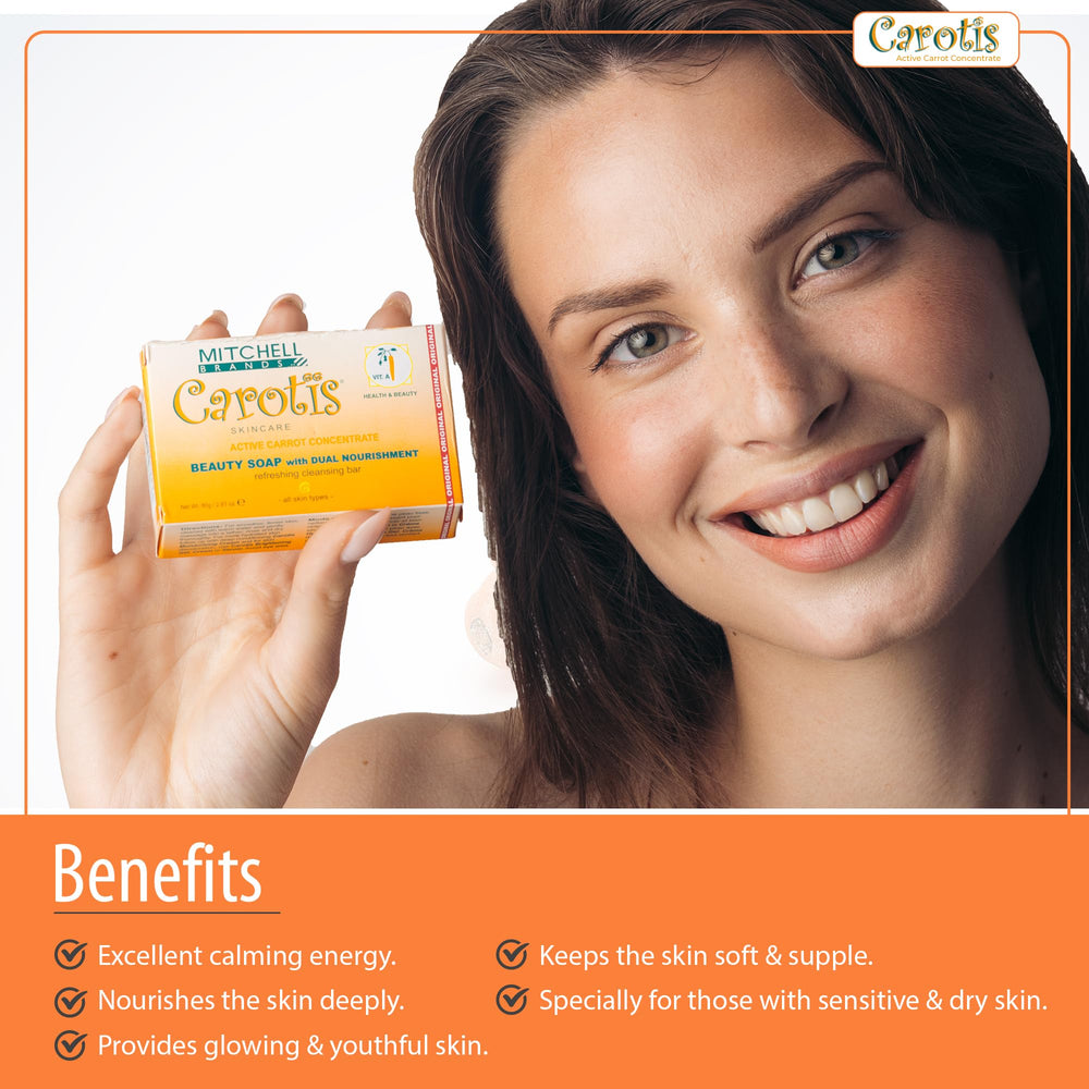 CAROTÏS lathered soap in hand demonstrating rich foam and gentle cleanse