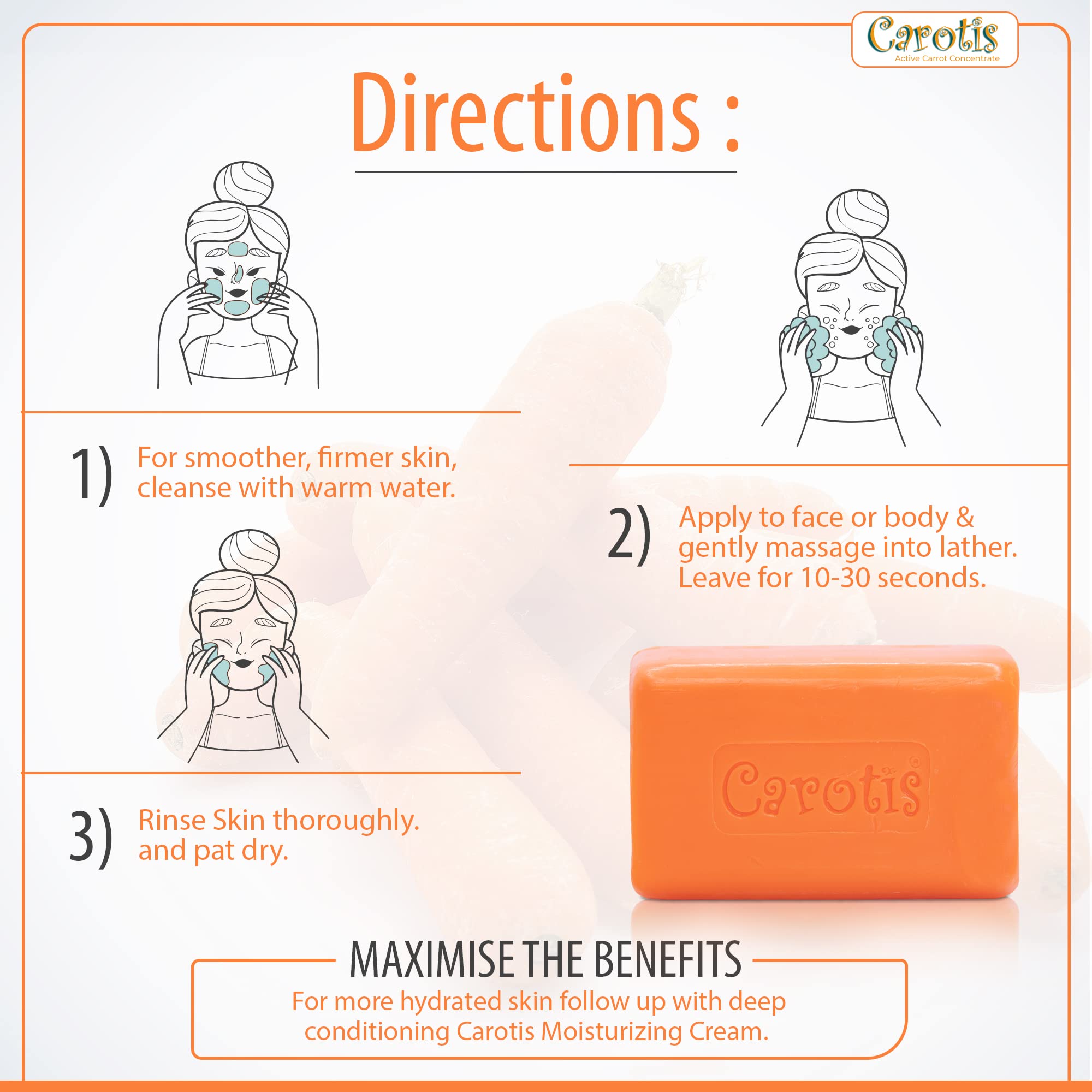 CAROTÏS soap inside a travel toiletry kit for spill-free travel use