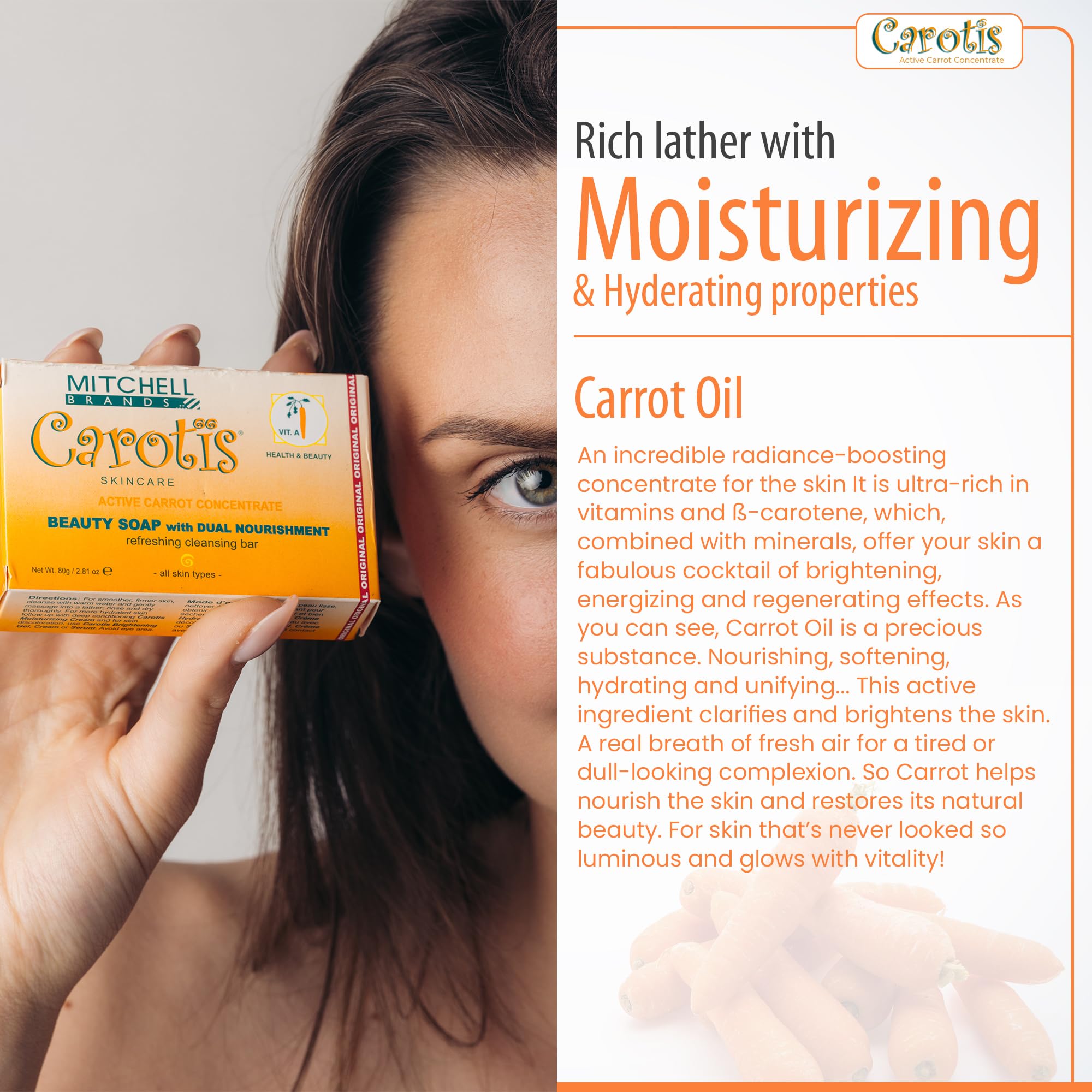 CAROTÏS soap on rack draining to show longevity and proper storage benefit