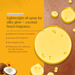 Carroten oil droplet texture close-up showing silky hydration and lightweight feel