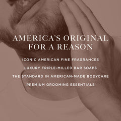 Caswell-Massey bars styled in bathroom, elevates grooming routine