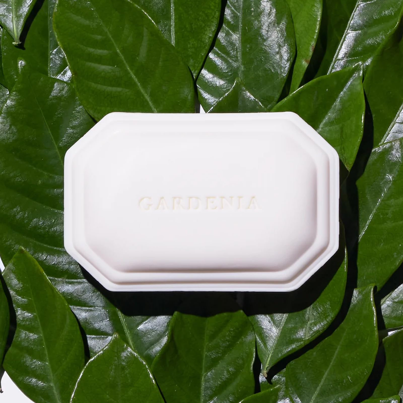 Caswell-Massey side profile of soap bar showing thickness and durable long-lasting formulation