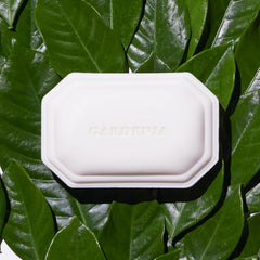 Caswell-Massey side profile of soap bar showing thickness and durable long-lasting formulation