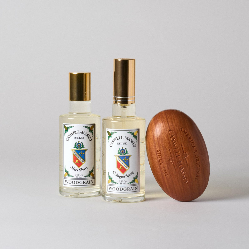 Caswell-Massey gift-boxed setup showing presentation quality ideal for gifting