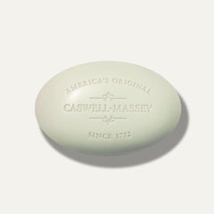 Caswell-Massey soaps staged in a bathroom conveying premium lifestyle and scent benefit
