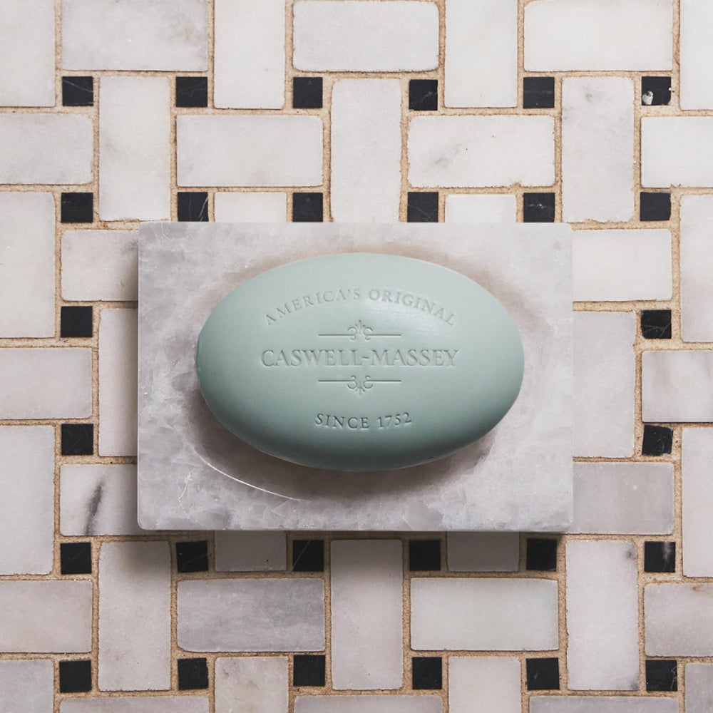 Caswell-Massey label and ingredient panel showing plant-based formulation benefit
