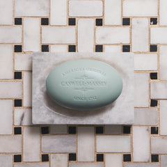 Caswell-Massey label and ingredient panel showing plant-based formulation benefit
