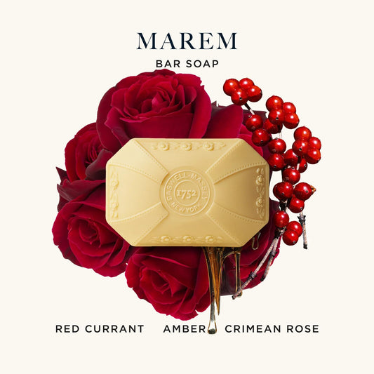 Caswell-Massey close-up of soap bar texture highlighting dense finish