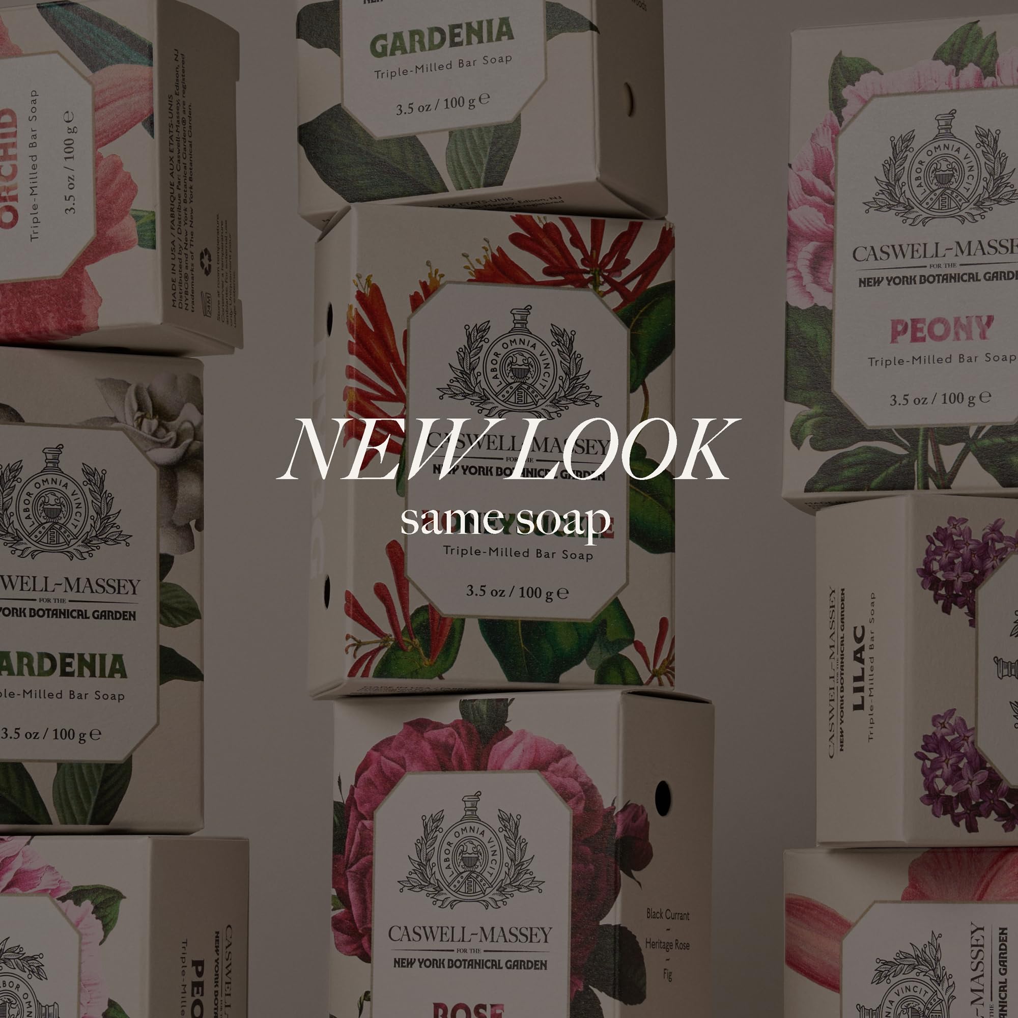 Caswell-Massey gift box styled on surface presenting ready-to-give luxury
